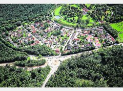 Kreisverkehr Lustheim Luftaufnahme, Foto: Staatliches Hochbauamt Freising