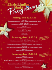 Christkindlmarkt Programm 2024